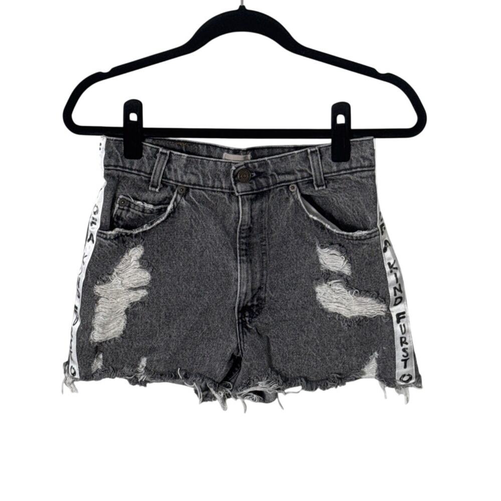 Furst Of A Kind Vintage Levi's Cutoff‎ Denim Shorts Faded Black Size 29